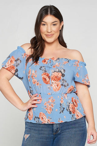 IT4662-PLUS | Tops | Junior Plus Off Shoulder Top