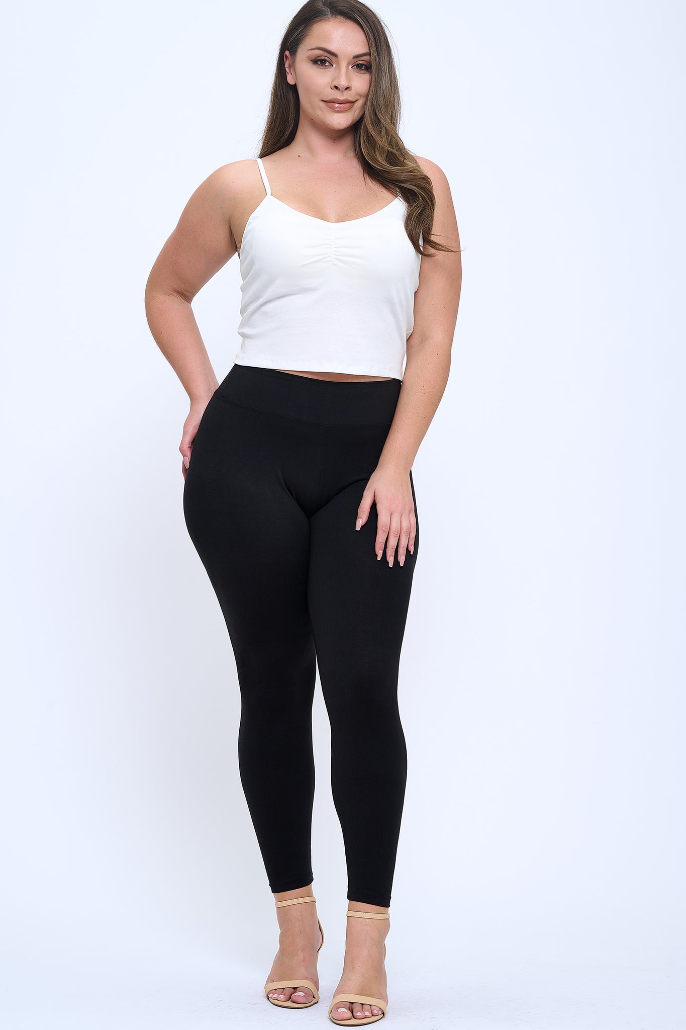 ITLG-BXL-PLUS | Pants | Junior Plus Soft Leggings With Wide Waistband