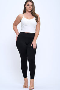 ITLG-BXL-PLUS | Pants | Junior Plus Soft Leggings With Wide Waistband