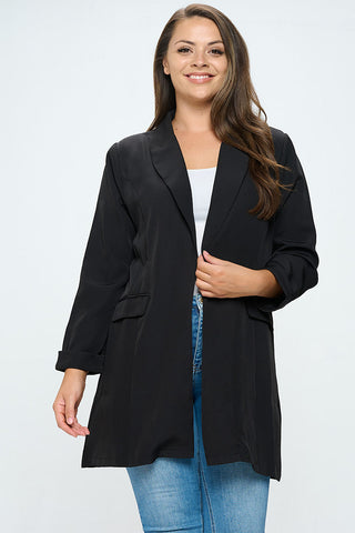 ITJS5267-PLUS | Coats | Junior Plus Collar Oversized Coat