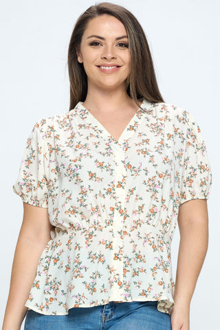 IT5142-PLUS | Tops | Junior Plus Short Sleeve Top